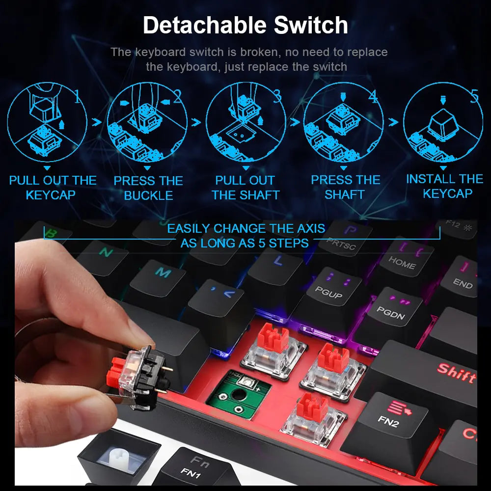 Mini Wired Mechanical Gaming Keyboard