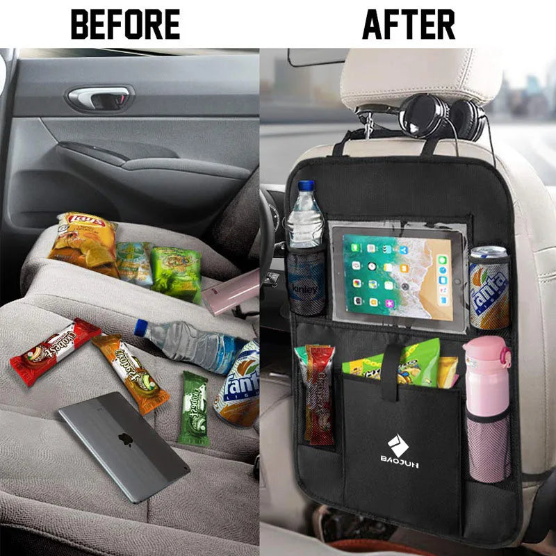 Auto Seat Back Multi Pocket Storage Bag Car Accessories Stowing Tidying Pocket Interior