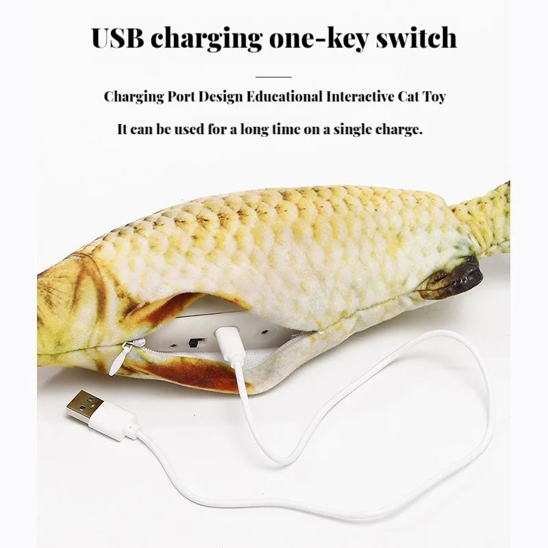 Cat Toy Electronic Fish Simulation USB Charging