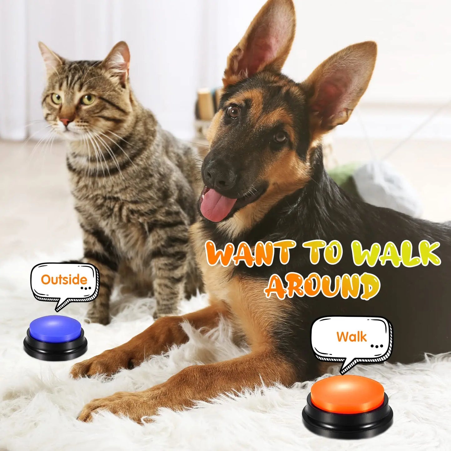 Recordable Talking Pet Buttons