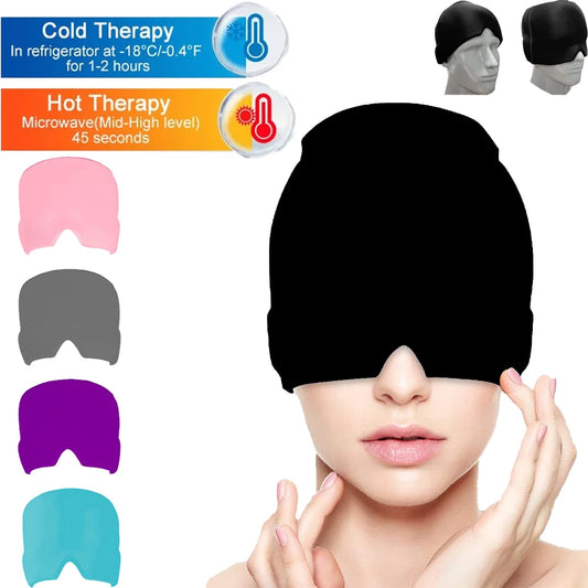 Migraine Headache Relief with This Form Fitting Gel Ice Cold Compress Therapy Cap