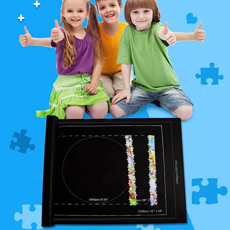 Jigsaw Puzzle Mat Roll Up for Large Puzzles up to 2000 Pieces and Easy Storage for Adults and Kids