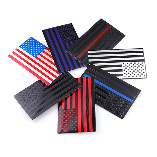 Car 3D Multicolored United States Flag Sticker Accessory