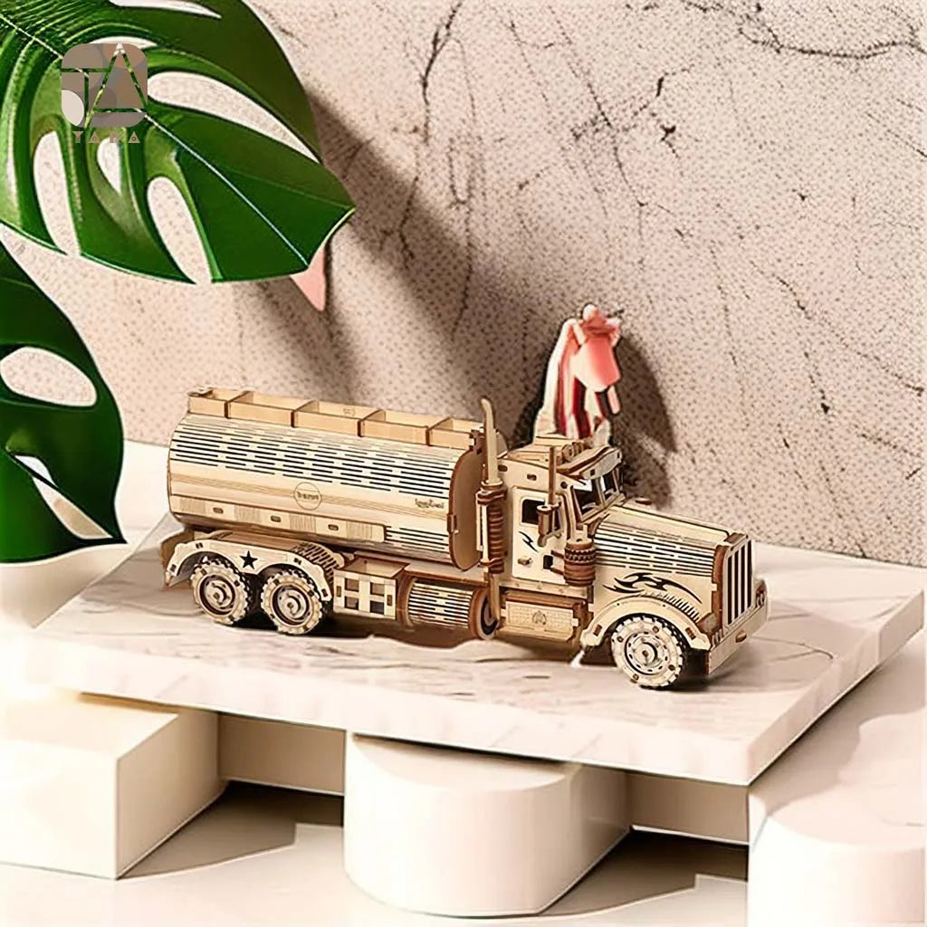 3D Wooden Puzzle Toys Movable Tank Car Assembly Toy Gift For Children Adult Model Building Block Kits