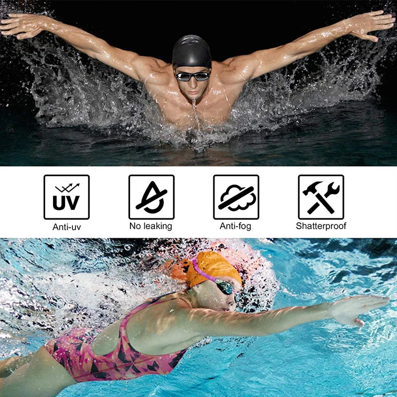 Swimming Goggles Are Adjustable Anti-Fog Uv Prescription For Men, Women & Kids