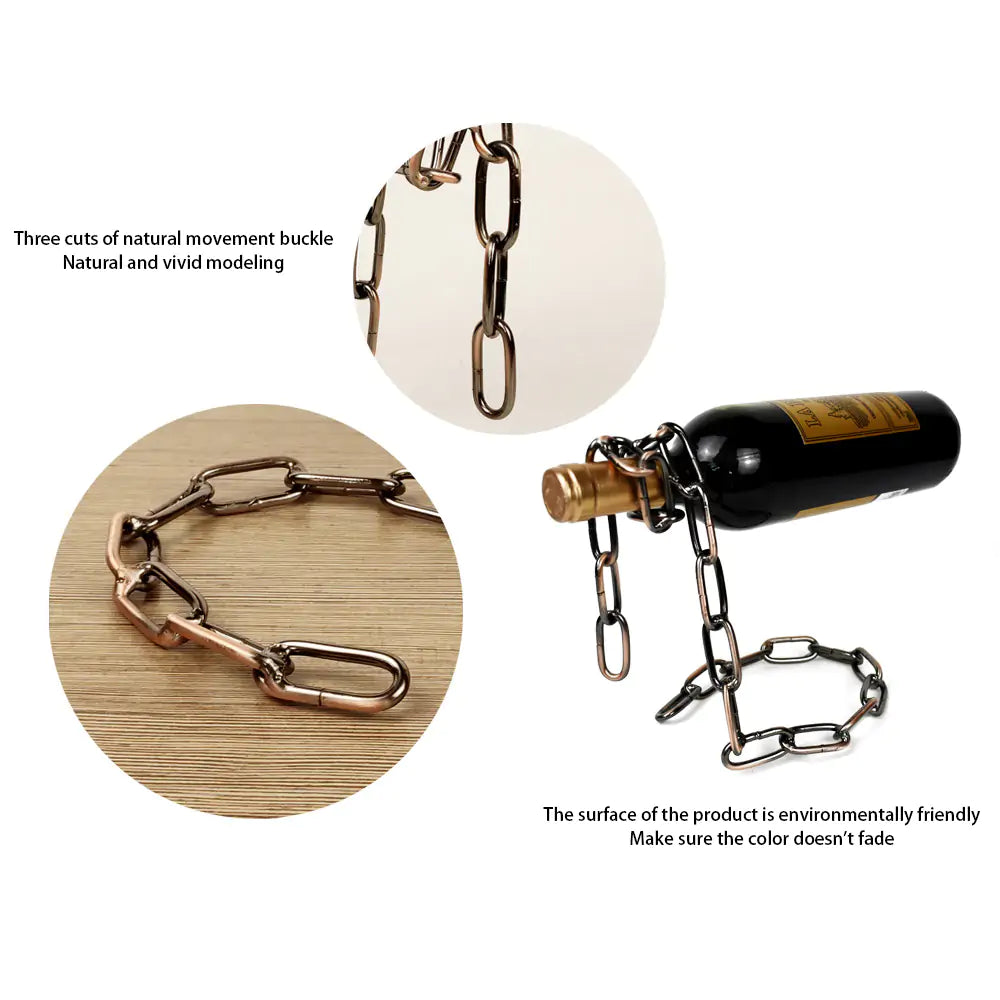 Iron Chain Wine Bottle Holder