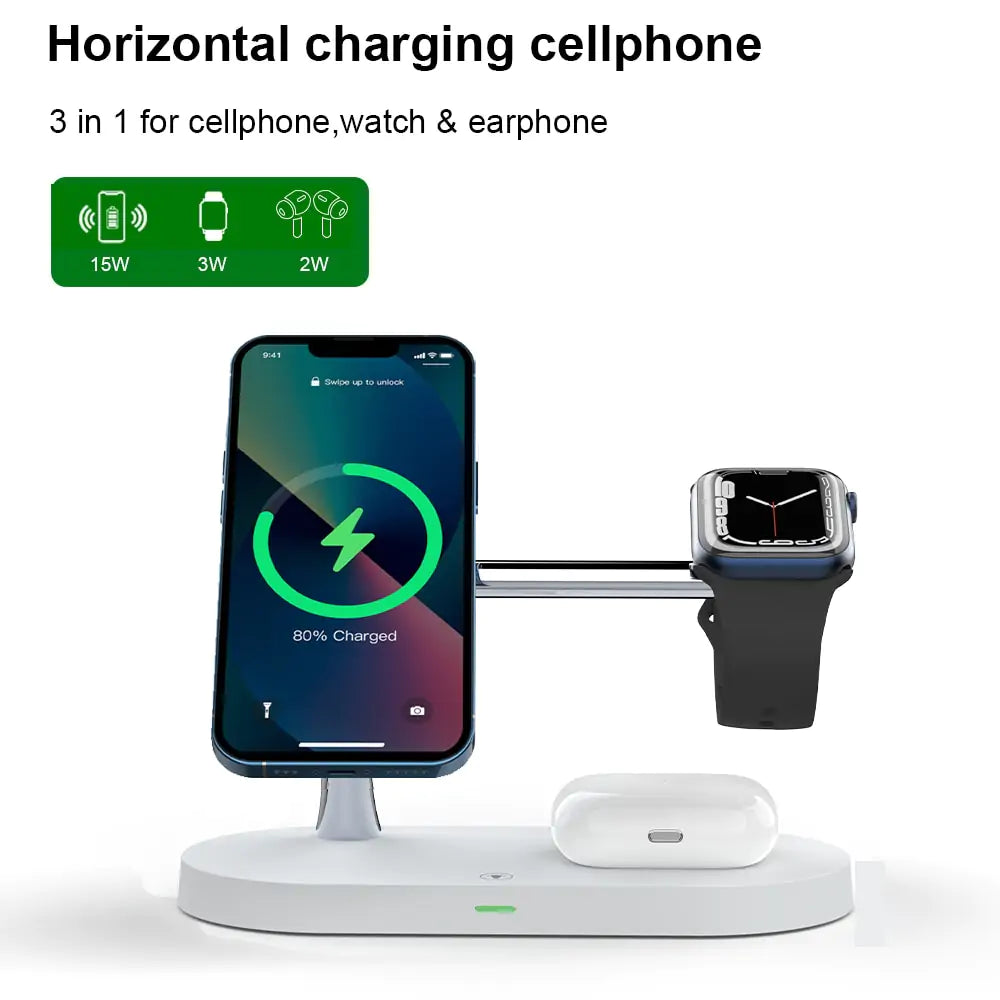 3-in-1 Wireless Magsafe Charging Stand