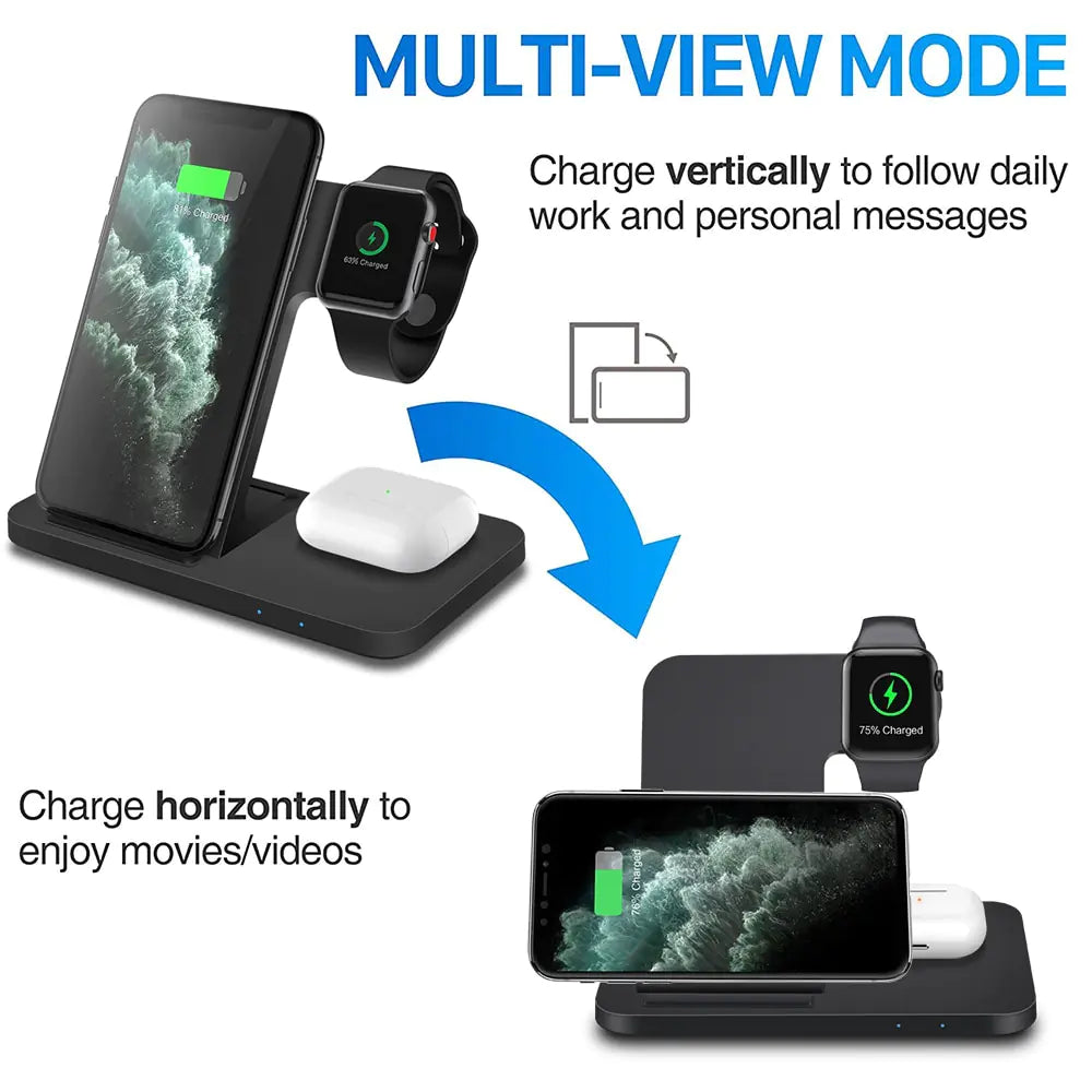 3-in-1 Wireless Fast Charger Station